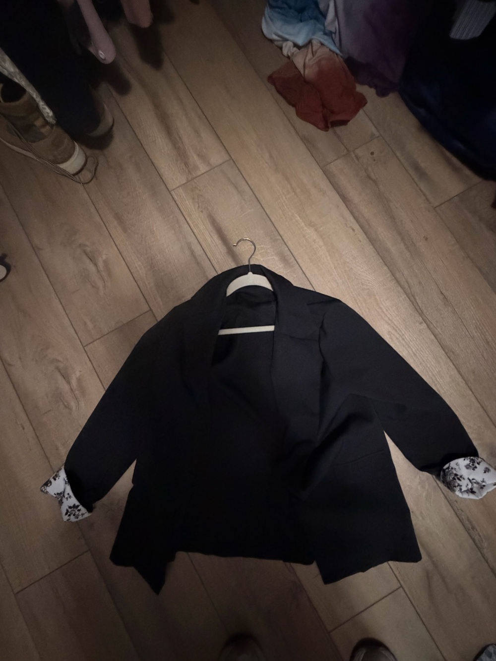 Class Black Jacket floral detail